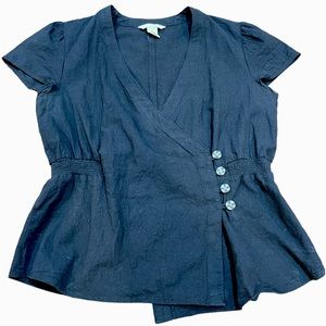 H&M Deep V-neck Blouse